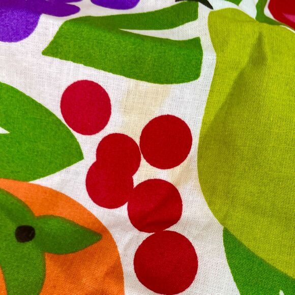 Summer Fruit Round Table Cloth Bright Colorful Watermelon Lime Oranges 70"-Flaws - Picture 9 of 9